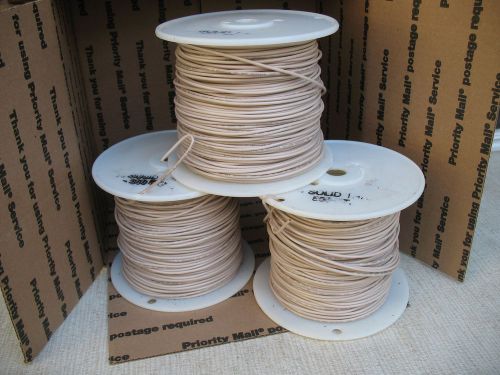 .14 AWG THHN WHITE SOLID COPPER WIRE 600V; NEW 500 FT X 3, 1,500&#039;
