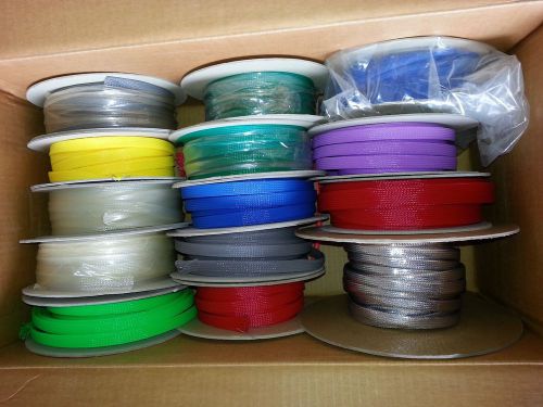 TECHFLEX Sleeving, red, yellow, blue, neon green, silver, purple, clear, gray