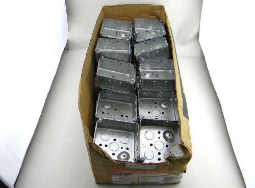 LOT OF 36 HUBBELL RACO SQUARE BOXES 4&#034; X 4&#034;  1 1/2&#034; DEEP 1/2&#034; KO&#039;S