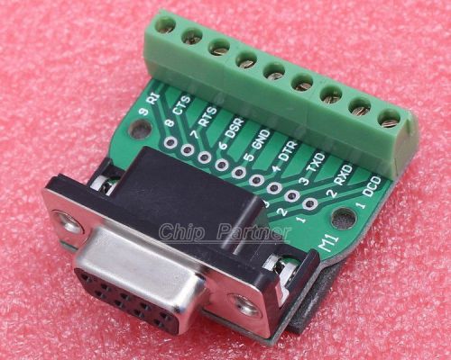 Db9-m1 db9 teeth type connector 9pin female adapter terminal module rs232 for sale