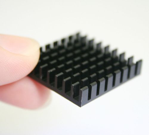 10pcs x 19*19*5mm aluminum black mini heatsink chip for ic led power transistor for sale