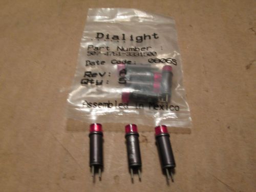 NEW LOT OF 8 Dialight 507-4761-3331500 Panel Mount LED Indicator Light Red NOS