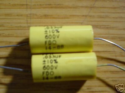 100 pcs 600v .033 uf  Axial Capacitor NEW!