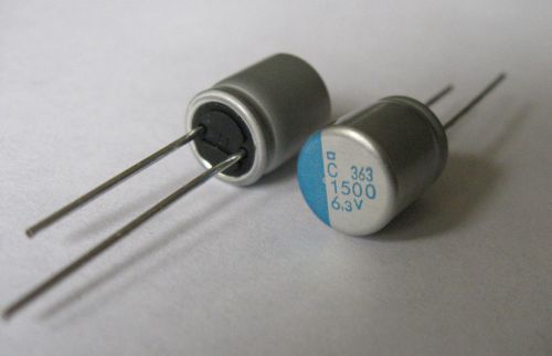 10 united chemi-con ucc npcap-psc 6.3v 1500uf 10x11.5mm polymer solid capacitors for sale