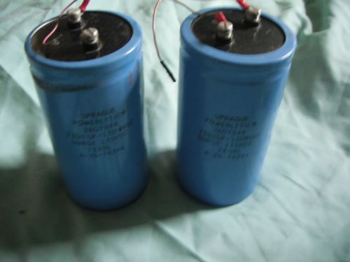 Electrolytic Capacitor.  Brand – Sprague. 7300 uF 150 WVDC, 175 VDC surge