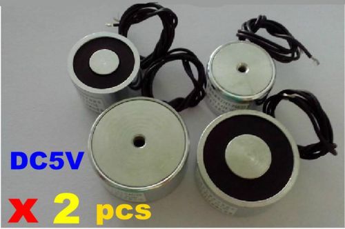 2pcsxround electro holding magnetdc solenoid electromagnet zye1-p20/15, 25n, 5v for sale
