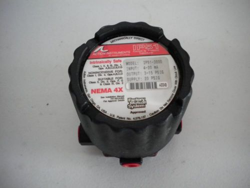 NEW ACTION INSTRUMENTS IP51-3000 CURRENT TO PRESSURE 3-15PSIG TRANSDUCER B248854