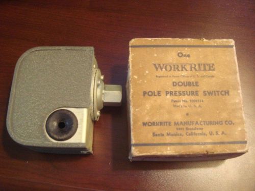 NEW Workrite 2 Double Pole Pressure Switch Mdl DS