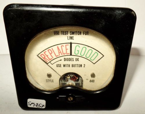 RARE Vintage Diode Good/Bad Panel Meter Vacuum Tubes