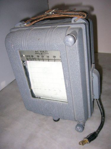 Rare! antique g.-e. electric recording voltmeter type cf-1 complete +paper roll! for sale