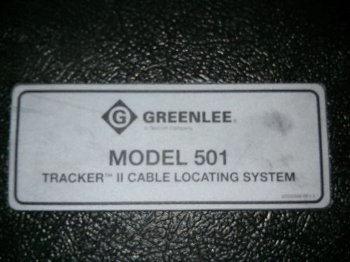 Greenlee model 501 tracker ll cable locating system for sale