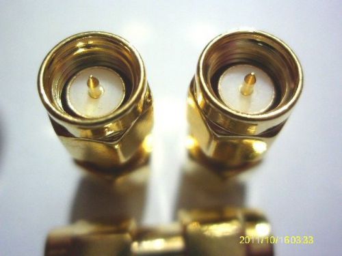 30 Pcs Gold SMA RF Double Male Coaxial Connector