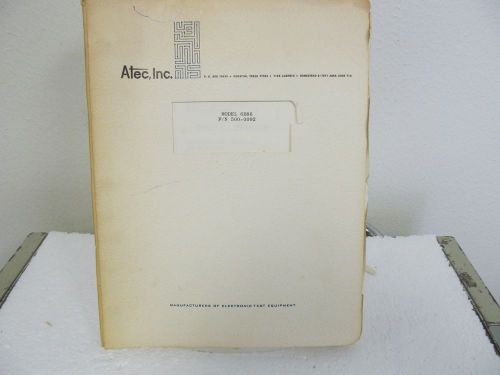 Atec 6b86 (p/n 500-0092) counter instruction manual w/schematics for sale