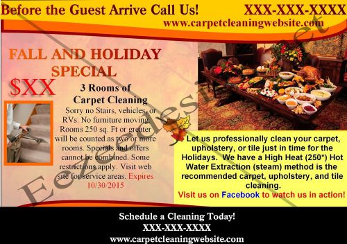 Seasonal (Fall) Craigslist Flyer - Carpet Cleaning Flyer