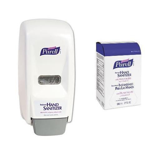 Purell 800 ML Hand Sanitizer Wall Mount Pump Dispenser &amp; Bag in Box Refill Pack