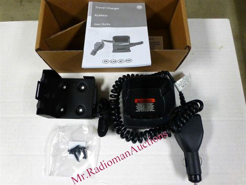 New motorola rln6434a travel charger apx6000 apx7000 w/vehicle mount bracket for sale