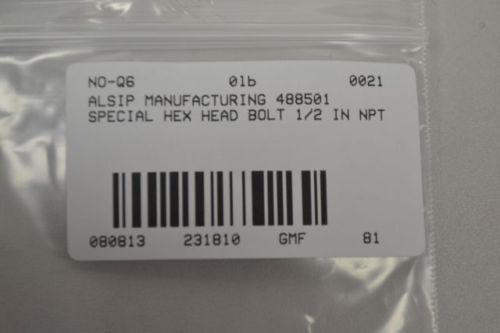 New alsip manufacturing 488501 special hex head retainer bolt 1/2 in d231810 for sale