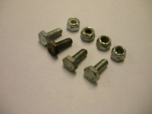 Hex head cap screw bolt 1/4-20 x 5/8&#034; with lock nut (pkg of 4),gr 5, steel, zinc for sale