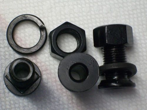 Black 1/2 x 1 inch  HOLLOW Bolt with Center Hole Drilled Thru Bolt Carriage