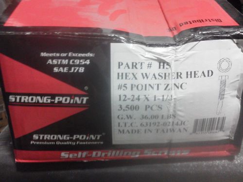 Strong point 12-24 x 1 1/4&#034; tek screw w/ #5 drill point for sale