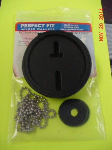 Perfect fit recessed belt clip badge holder with pocket &amp; chain,recessed round for sale