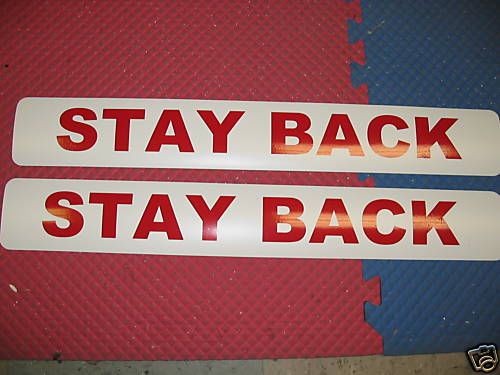 STAY BACK Magnetics 4 Car Truck Badge Police K-9 Fire