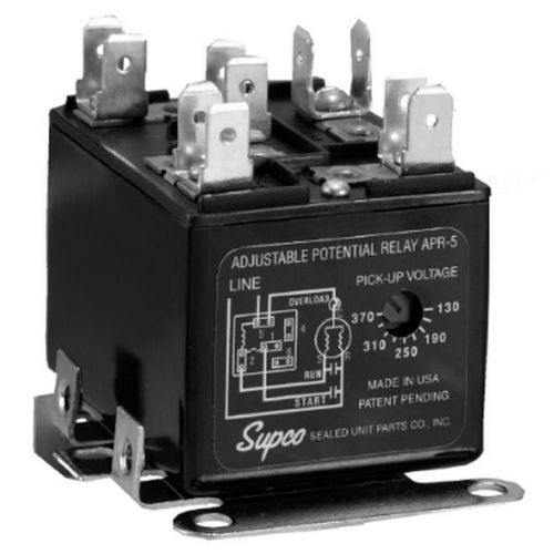 New supco apr5 adjustable potential relay 30amp 110-270vac for sale