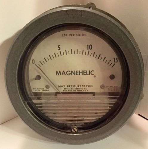 Dwyer magnehelic pressure gauge series 2000 differential gauge, range 0-15 psi for sale