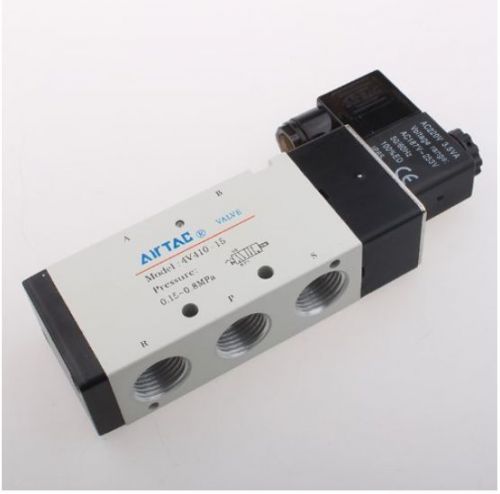 4v410-15 5ports2position single solenoid pneumatic air valve 1/2&#034; bspt ac 220v for sale