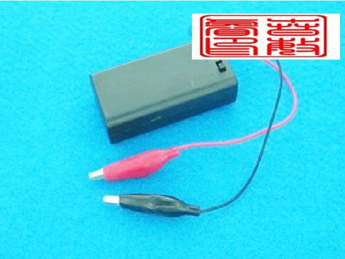 New Two AA Battery Box 3V power supply With red and black clip for testing