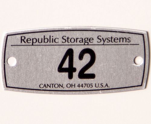 Locker number plate tags for sale