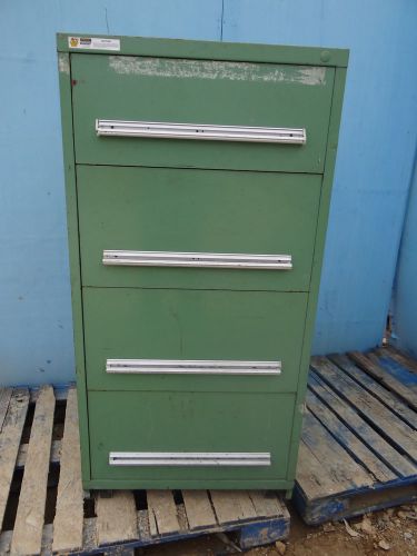 Stanley vidmar green 4 drawer tool cabinet box storage machinist mechanic chest for sale
