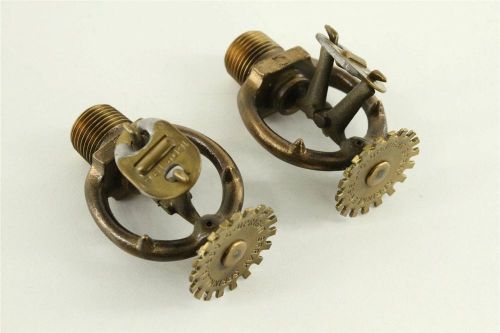 Vintage brass architectural salvage reliable lot 2 sprinkler heads ssu upright for sale
