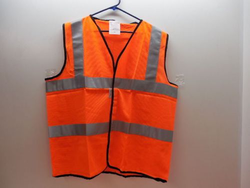 OccuLux Class 2 Lux-SSCOOLG Orange mesh safety vest 3M reflective strips