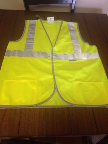 New size lg cool mesh with pockets lime class 2 safety vest for sale