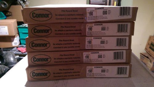 LOT OF 5 CONNOR 190-000 WHITE BLANCO CLOSED FRONT WITH COVER SEAT  FREE SHIPPING
