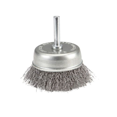 3 in. wire cup brush with 1/4 in. shank 4500 rpm maximum carbon steel wire for sale