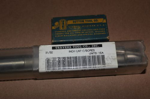 31/32 inch cap c/bore &amp; sutton tool collet for sale