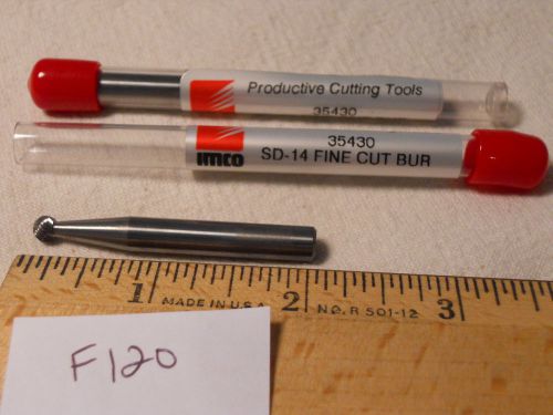 2 new imco 1/4&#034; (.250) shank carbide burr. sd-14 fine cut. usa made {f120} for sale
