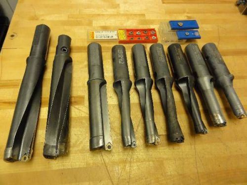 (9) Assorted Ingersoll Coolant Through Drills, Insert Type, A Series, inserts