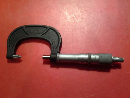 K-D TOOL SHARP POINT TIPPED MACHINIST MICROMETER 0 TO 1&#034; MADE IN USA MEASURE