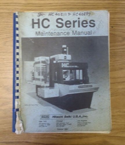 Hitachi Seiki HC Series Mechanical Maintenance Manual Machining Center HMC