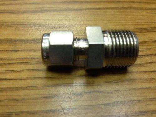 Parker 4msc6-316 a-lok stainless 1/4&#034; compression fitting x3/8&#034; npt for sale