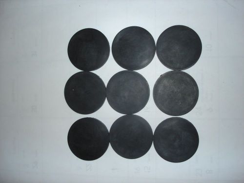 Lot of 9 - 3/16&#034; thick epdm rubber pad, 2&#034; in diameter,  material 50 - 60 duro for sale