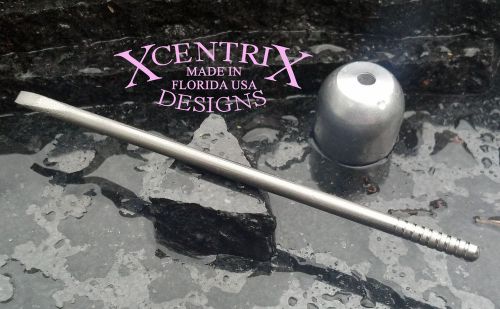 Titanium Flat Tipped Dabber With Pewter  Base Nails, XcentriX Designs XD USA