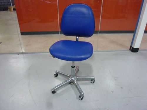 Lot of 6- gibo/kodama e3000et esd/ cleanroom chairs- micron blue w/ wheels for sale