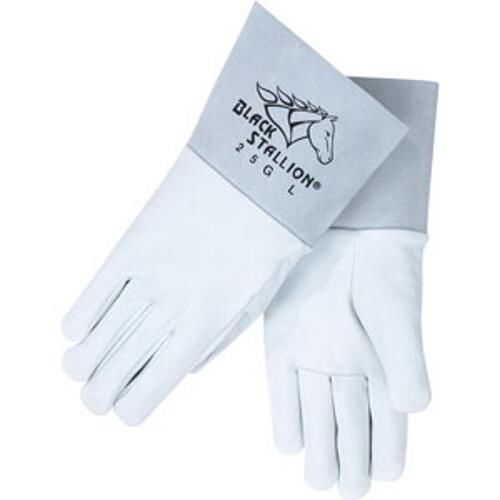Revco Black Stallion 25G Long CuffGrain Goatskin TIG Welding Gloves, Large