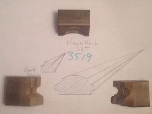 Lot 3519 Hand Rail Set  Moulding Weinig / WKW Corrugated Knives Shaper Moulder
