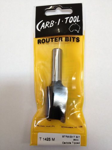 CARB-I-TOOL T 1425 M 25mm x  1/2 ” CARBIDE TIPPED STRAIGHT CUT ROUTER BIT