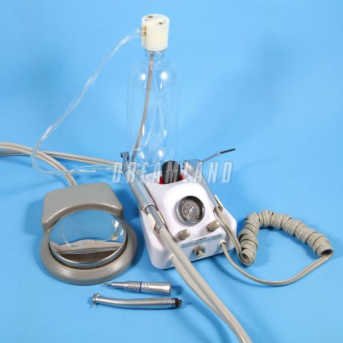 Portable dental air turbine unit + fast low speed handpiece kit 4h for sale